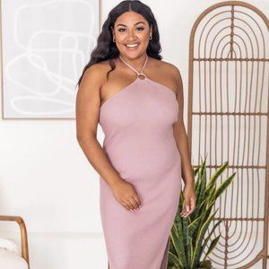 NWOT-Pink Lily- Size M - Mauve Midi Dress